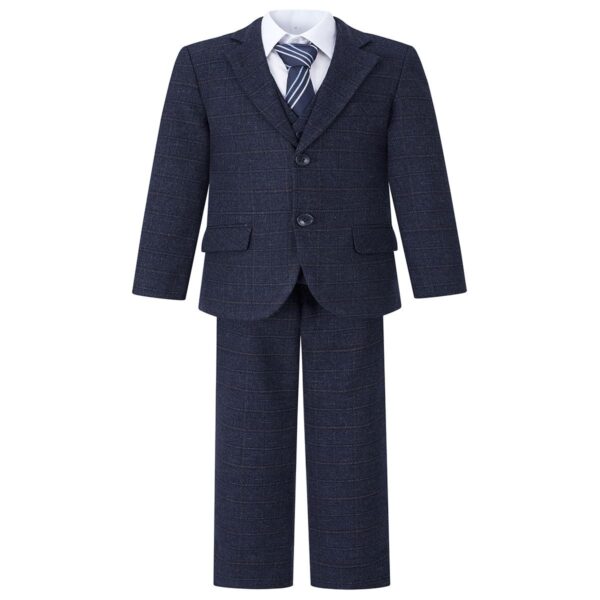 Samli Archie Navy Check 5PC Suit Set 1-5