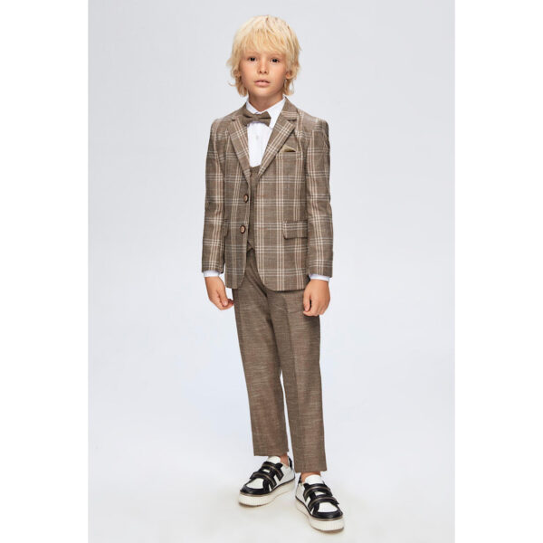 Samli Brown Plaid 7PC Suit 1-5 - Image 2