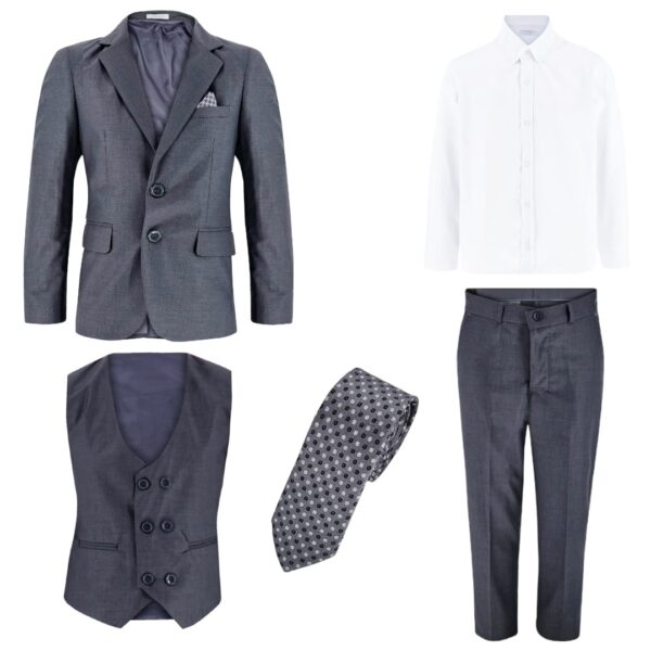 Samli David Charcoal Grey 7PC Suit 1-5 - Image 3