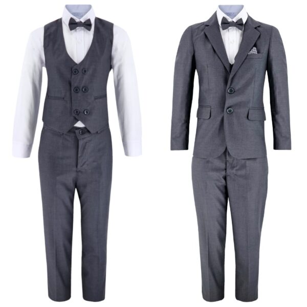 Samli David Charcoal Grey 7PC Suit 1-5 - Image 5