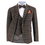 Samli George Brown Plaid 7PC Suit 1-5