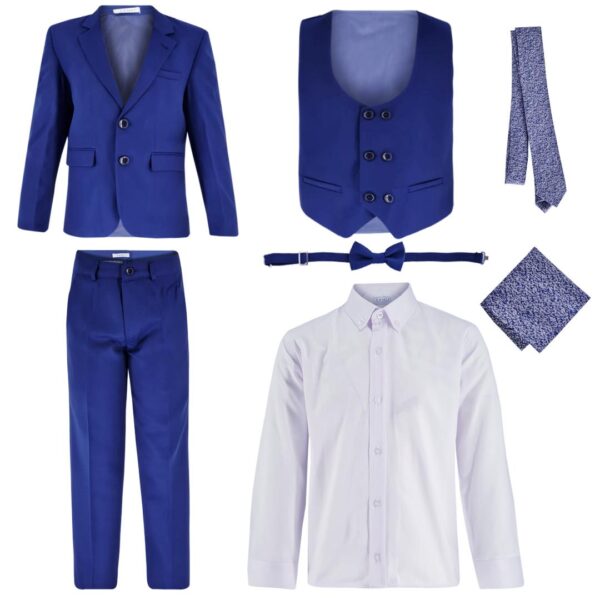 Samli Harvey Blue 7PC Suit Set 1-5 - Image 2