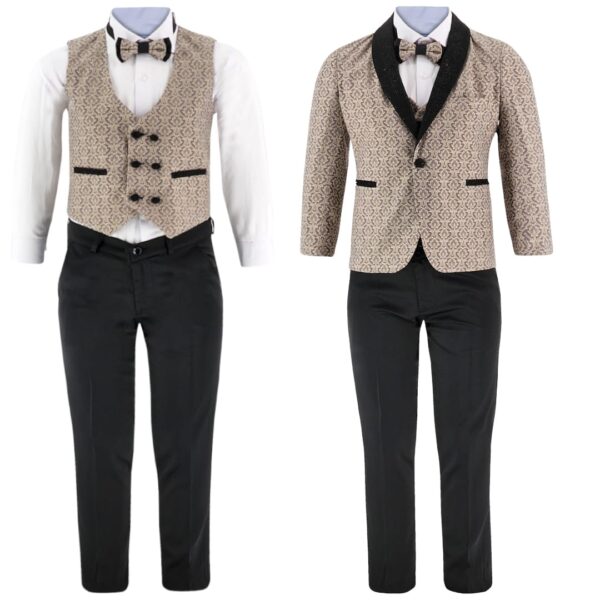 Samli Lotus Brown 5PC Suit 1-5 - Image 3