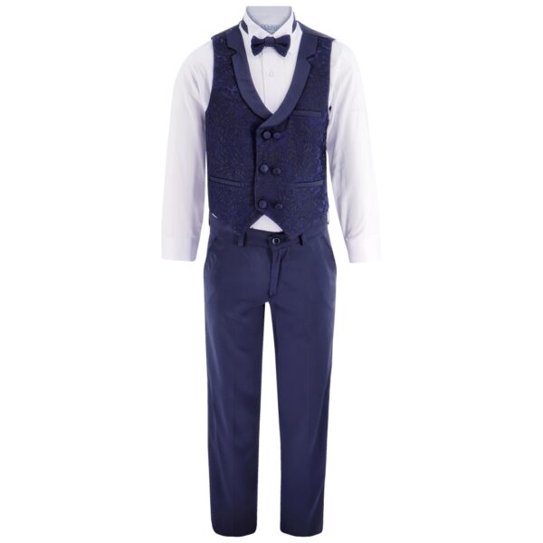 Samli Midnight Blue Paisley 6PC suit 1-5 - Image 3