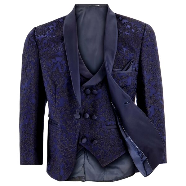 Samli Midnight Blue Paisley 6PC suit 1-5 - Image 4