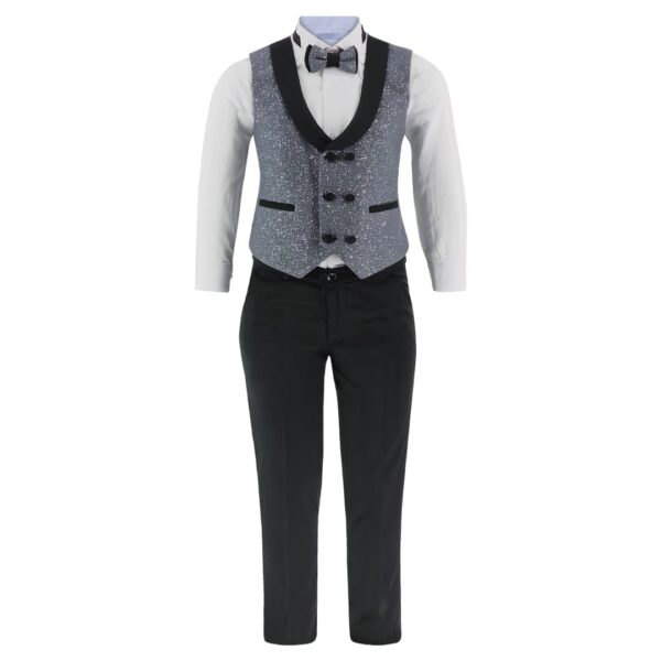 Samli Oscar D/Grey Glitter 5PC Suit 1-5 - Image 4
