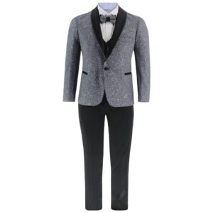 Samli Oscar D/Grey Glitter 5PC Suit 1-5