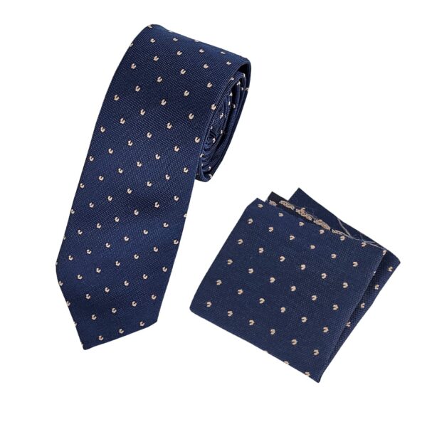 Samli Robert Navy Checked 6PC Suit 1-5 - Image 7