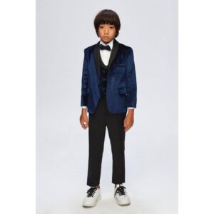 Samli Royal Blue Velvet 6PC Suit Set 1-5