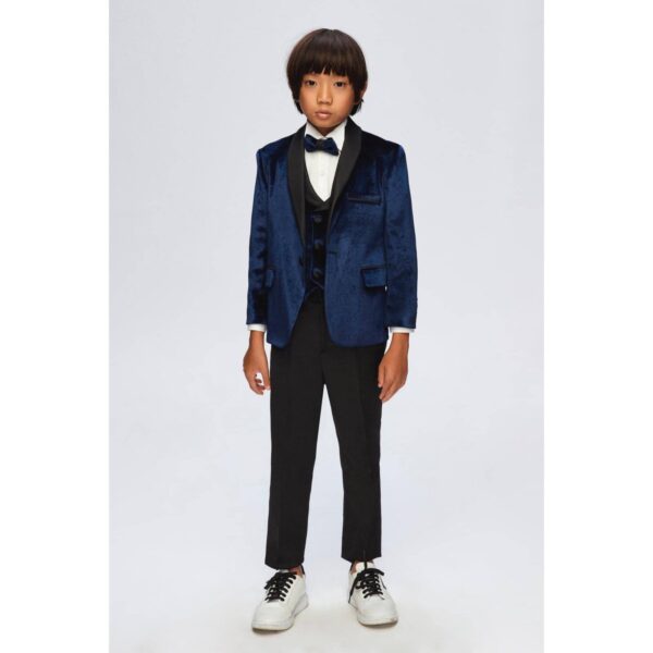 Samli Royal Blue Velvet 6PC Suit Set 1-5