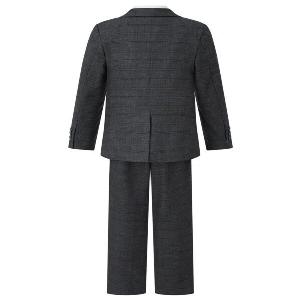 Samli Samuel Grey Check 5PC Suit Set 1-5 - Image 2
