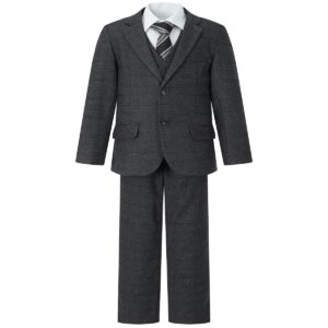 Samli Samuel Grey Check 5PC Suit Set 1-5