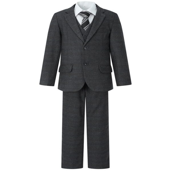 Samli Samuel Grey Check 5PC Suit Set 1-5