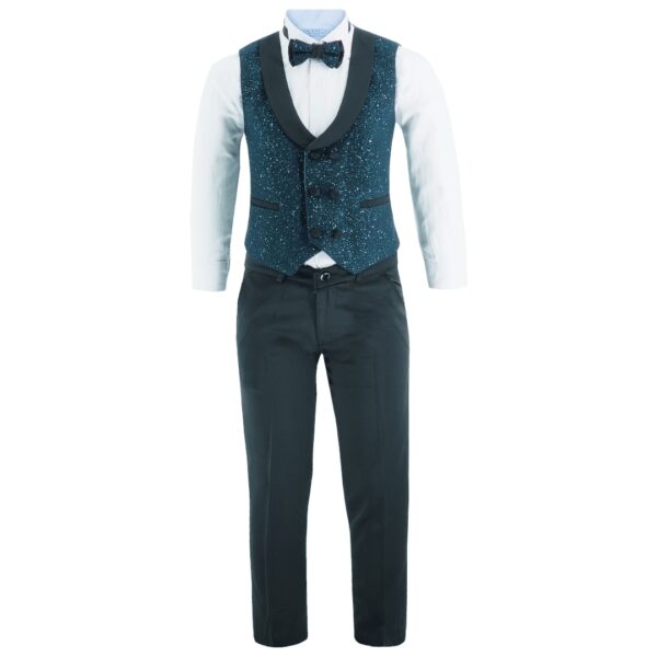Samli Thomas Green Glitter 5PC Suit 1-5 - Image 2