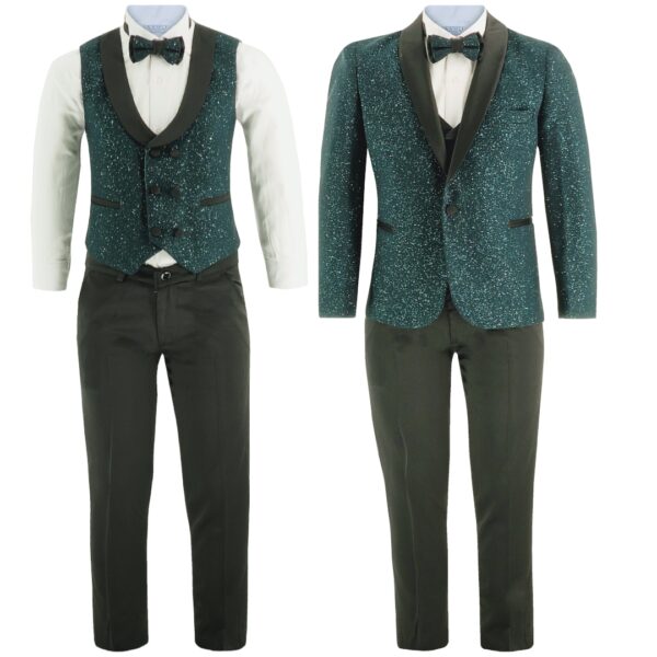 Samli Thomas Green Glitter 5PC Suit 1-5 - Image 5