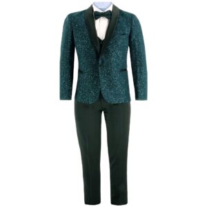 Samli Thomas Green Glitter 5PC Suit 1-5