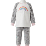 Girls 2-Piece Cuddle Fleece Rainbow Pyjama Set