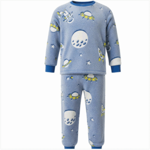 Kids 2-Piece Cuddle Fleece Glow Space Lounge Set